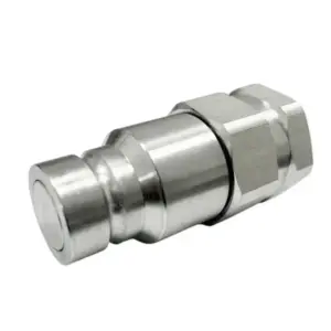 3/4" Body Size flat face male coupler npt 1" thread ISO 16028
