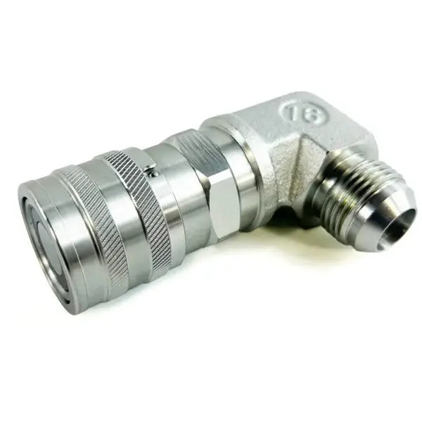 90 Degree elbow Flat Faced Female Coupler 1 2 body 1 1 16 JIC thread 7246781 bobcat