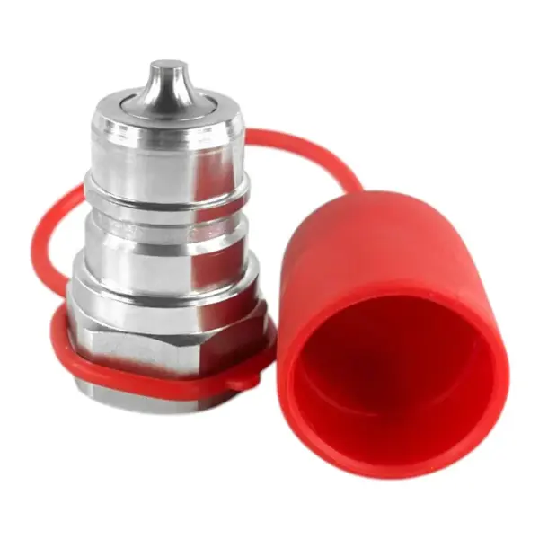 1" body size ISO 5675 Agricultural Hydraulic Quick Male Coupler – 1" NPT thread - with dust cap