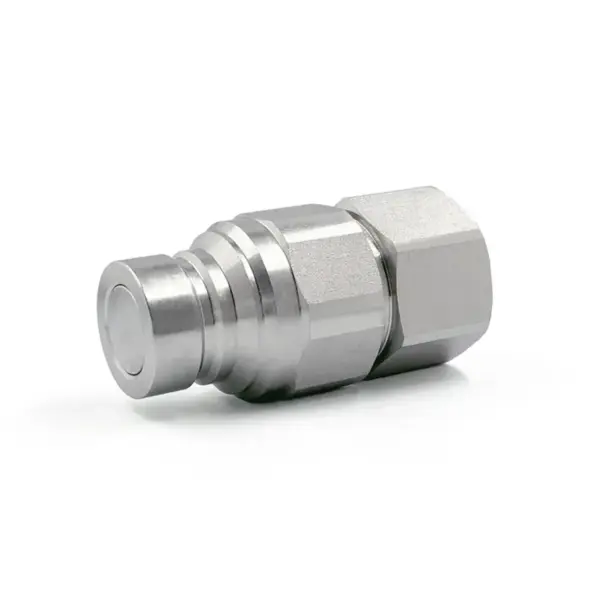 5/8" Flat Face High Flow Hydraulic Quick Connect Male Coupler – 3/4" NPT