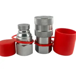 1″ Body Size Flat Face Hydraulic Quick Coupler Set – 1″ SAE ORB (1-1/4″-12 UNF)
