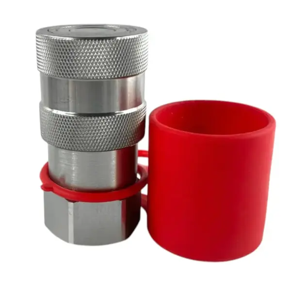 1" Body Size Flat Face Female Coupler with SAE 1" Thread (1-1/4″-12 UNF) ISO 16028