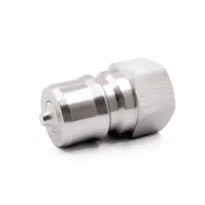 1/2" Stainless Steel Hydraulic Quick Coupler – Male, 1/2" NPT (ISO 7241-B)
