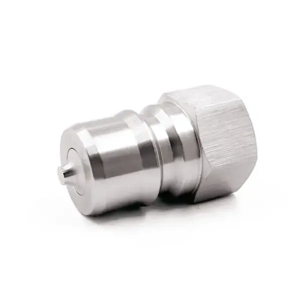 1/2" Stainless Steel Hydraulic Quick Coupler – Male, 1/2" NPT (ISO 7241-B)