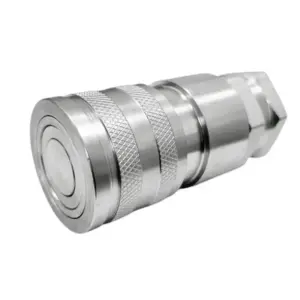3/4″ Flat Face High Flow Hydraulic Quick Connect Female Coupler, 1″ NPT Thread