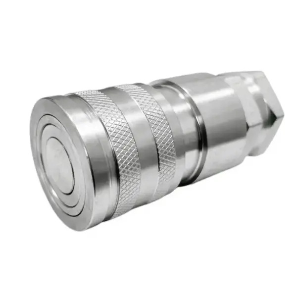 3/4″ Flat Face High Flow Hydraulic Quick Connect Female Coupler, 1″ NPT Thread