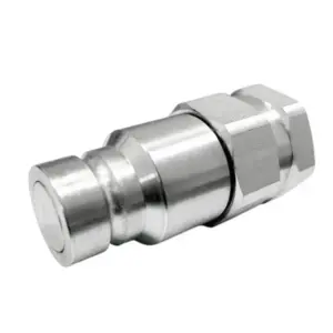 1″ Flat Face High Flow Hydraulic Quick Connect Male Coupler – 1″ SAE (1-1/4″-12 UNF)