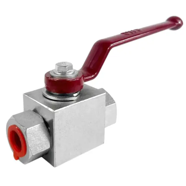 Hydraulic 2-Way Ball Valve – RS 2 VIE Series with Fixing Holes, 3/8" NPT Ports | High Pressure Valve